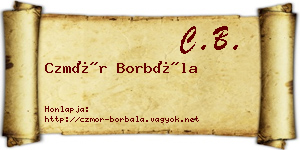 Czmór Borbála névjegykártya